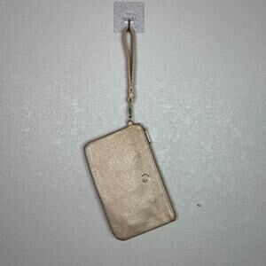 ADRIENNE VITTADINI Gold Zipper Pouch w/Charger